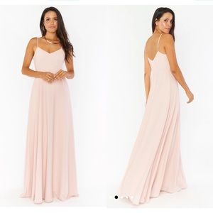Show Me Your Mumu Faith Maxi Dress in Dusty Blush Crisp